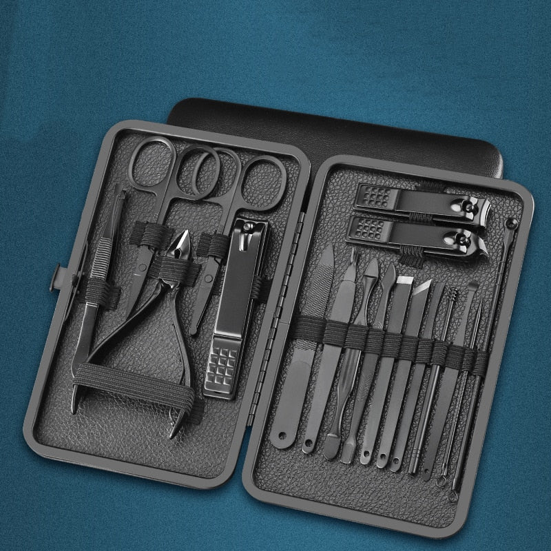 7/10/12/16 Pcs Manicure Cutters Nail Clipper Set Household Stainless Steel Ear Spoon Nail Clippers Pedicure Nail Scissors Tool