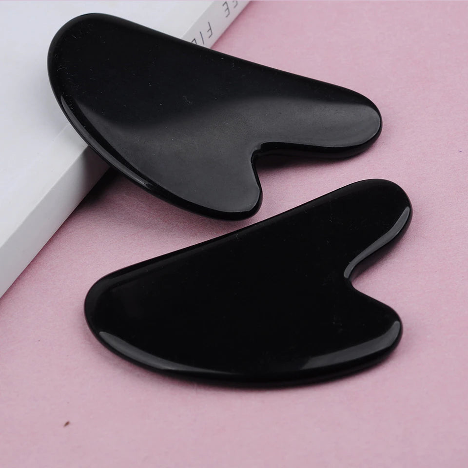 Natural Jade Stone Gua Sha Massage Board Rose Quartz Guasha Plate Jade Face Massager Scrapers Tools for Face Neck Back Body